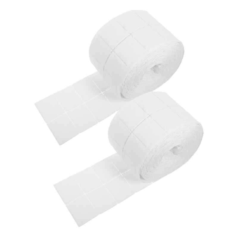 مناديل الأظافر الخالية من الوبر 500 ورقة 2 لفة مناشف قابلة للتخلص منها لإزالة مكياج مانيكير - Image 1